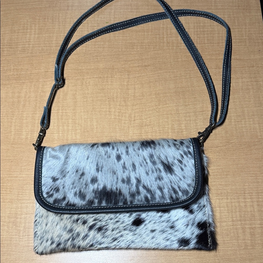 MYRA Bag Crossbody Leather Cowhide Purse Clutch $35